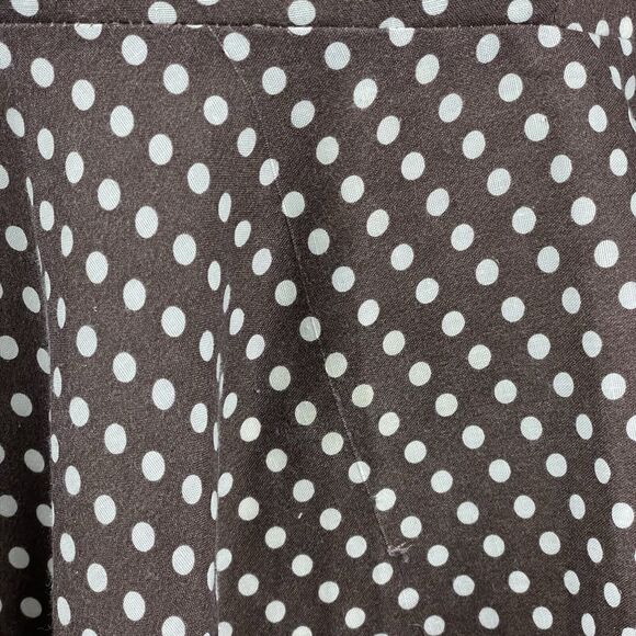 Stop Staring! Full Circle Sun Dress Women's SM Brown Polka Dot Swing Retro Vtg - Picture 9 of 14
